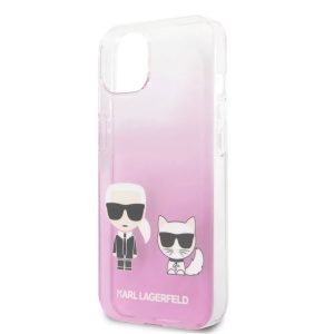 Karl Lagerfeld iPhone 13 Pro Karl & Choupette Full Body (KLHCP13LCKTRP) hátlap, tok, rózsaszín
