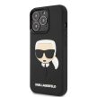 Karl Lagerfeld iPhone 13 Pro 3D Rubber Karl's Head (KLHCP13LKH3DBK) hátlap, tok, fekete