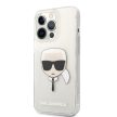 Karl Lagerfeld iPhone 13 Pro Karl Head Glitter (KLHCP13LKHTUGLS) hátlap, tok, ezüst