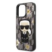 Karl Lagerfeld iPhone 13 Pro Iconic Flower (KLHCP13LPMNFIK1) hátlap, tok, szürke