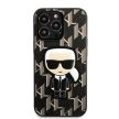 Karl Lagerfeld KLHCP13LPMNIKBK Monogram Ikonik Patch iPhone 13 Pro/13 6,1" hátlap, tok, fekete