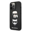 Karl Lagerfeld iPhone 13 Pro Saffiano Karl & Choupette (KLHCP13LSAKICKCBK) hátlap, tok, fekete
