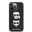 Karl Lagerfeld iPhone 13 Pro Saffiano Karl & Choupette (KLHCP13LSAKICKCBK) hátlap, tok, fekete
