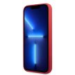 Karl Lagerfeld iPhone 13 Pro Silicone Plaque (KLHCP13LSLMP1R) hátlap, tok, piros