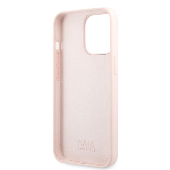 Karl Lagerfeld iPhone 13 Pro Karl & Choupette Silicone (KLHCP13LSSKCI) hátlap, tok, rózsaszín