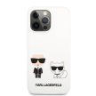 Karl Lagerfeld iPhone 13 Pro Silicone Karl & Choupette (KLHCP13LSSKCW) hátlap, tok, fehér