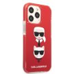 Karl Lagerfeld iPhone 13 Pro Karl & Choupette Heads (KLHCP13LTPE2TR) hátlap, tok, piros