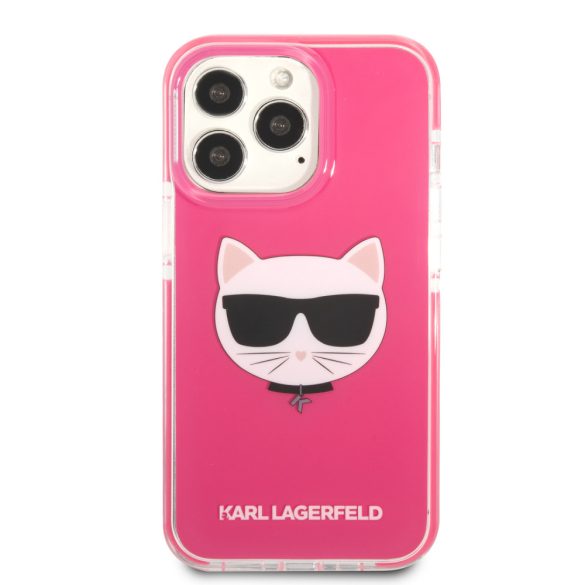 Karl Lagerfeld iPhone 13 Pro Choupette Head (KLHCP13LTPECPI) hátlap, tok, pink