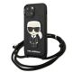 Karl Lagerfeld iPhone 13 3D Rubber Karl (KLHCP13MCMNIPK) hátlap, tok, fekete