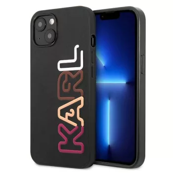   Karl Lagerfeld iPhone 13 Multipink Brand (KLHCP13MPCOBK) hátlap, tok, fekete