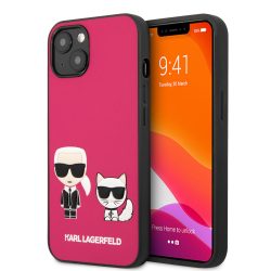   Karl Lagerfeld iPhone 13 Ikonik Karl & Choupette (KLHCP13MPCUSKCP) hátlap, tok, pink