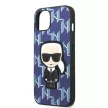 Karl Lagerfeld KLHCP13MPMNIKBL Monogram Ikonik Patch iPhone 13 6,1" tok, kék