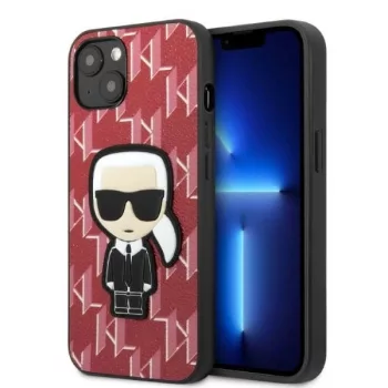   Karl Lagerfeld KLHCP13MPMNIKPI Monogram Ikonik Patch iPhone 13 6.1" hátlap, tok, piros