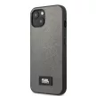 Karl Lagerfeld iPhone 13 Saffiano Plaque (KLHCP13MSFMP2DG) hátlap, tok, ezüst
