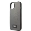 Karl Lagerfeld iPhone 13 Saffiano Plaque (KLHCP13MSFMP2DG) hátlap, tok, ezüst
