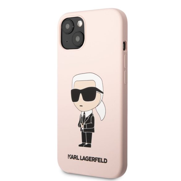Karl Lagerfeld Liquid Silicone Ikonik NFT Case iPhone 13 (KLHCP13MSNIKBCP) hátlap, tok, rózsaszín