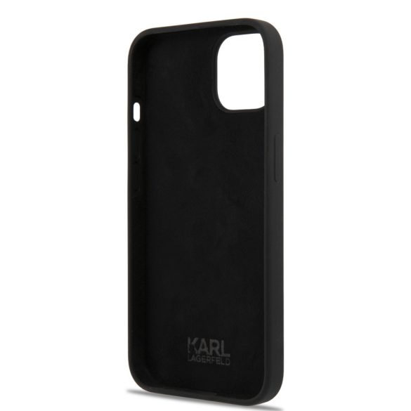 Karl Lagerfeld iPhone 13 Karl & Choupette Silicone (KLHCP13MSSKCK) hátlap, tok, fekete