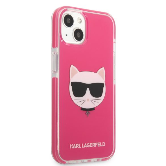Karl Lagerfeld iPhone 13 Choupette Head (KLHCP13MTPECPI) hátlap, tok, rózsaszín