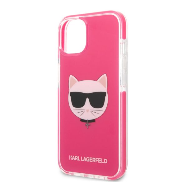 Karl Lagerfeld iPhone 13 Choupette Head (KLHCP13MTPECPI) hátlap, tok, rózsaszín