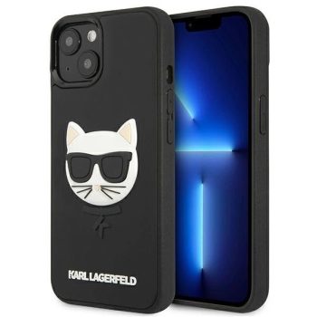   Karl Lagerfeld iPhone 13 Mini 5,4" KLHCP13SCH3DBK 3D Rubber Choupette hátlap, tok, fekete