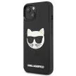 Karl Lagerfeld iPhone 13 Mini 5,4" KLHCP13SCH3DBK 3D Rubber Choupette hátlap, tok, fekete