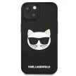 Karl Lagerfeld iPhone 13 Mini 5,4" KLHCP13SCH3DBK 3D Rubber Choupette hátlap, tok, fekete