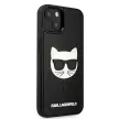 Karl Lagerfeld iPhone 13 Mini 5,4" KLHCP13SCH3DBK 3D Rubber Choupette hátlap, tok, fekete