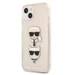 Karl Lagerfeld iPhone 13 Mini 5,4" KLHCP13SKCTUGLGO Glitter Karl's & Choupette tok, arany