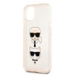 Karl Lagerfeld iPhone 13 Mini 5,4" KLHCP13SKCTUGLGO Glitter Karl's & Choupette tok, arany