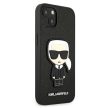 Karl Lagerfeld iPhone 13 Mini 5,4" KLHCP13SOKPK Saffiano Ikonik Karl's Patch hátlap, tok, fekete