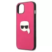 Karl Lagerfeld KLHCP13SPKMP Ikonik Karl's Head Metal iPhone 13 mini 5,4", hátlap, tok, rózsaszín