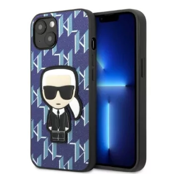  Karl Lagerfeld KLHCP13SPMNIKBL Monogram Ikonik Patch iPhone 13 mini 5,4" hátlap, tok, kék