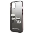 Karl Lagerfeld KLHCP13dbGKCK Gradient Ikonik Karl & Choupette iPhone 13 mini 5.4" hátlap, tok, fekete