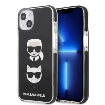  Karl Lagerfeld KLHCP13dbPE2TK Karl & Choupette Head iPhone 13 mini 5,4 "hátlap, tok, fekete
