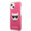 Karl Lagerfeld KLHCP13dbPECPI Choupette Head iPhone 13 mini 5.4" hátlap, tok, rózsaszín