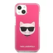 Karl Lagerfeld KLHCP13dbPECPI Choupette Head iPhone 13 mini 5.4" hátlap, tok, rózsaszín