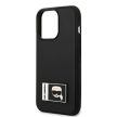 Karl Lagerfeld Ikonik Patch iPhone 13 Pro Max 6,7" KLHCP13X3DKPK, hátlap, tok, fekete
