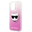 Karl Lagerfeld KLHCP13XCTRP Choupette Head iPhone 13 Pro Max 6,7" hátlap, tok, rózsaszín