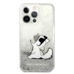 Karl Lagerfeld Liquid Glitter Choupette Fun iPhone 13 Pro Max 6,7'' KLHCP13XGCFS tok, ezüst