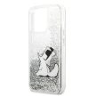 Karl Lagerfeld Liquid Glitter Choupette Fun iPhone 13 Pro Max 6,7'' KLHCP13XGCFS tok, ezüst
