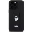 Karl Lagerfeld KLHCP13XGSACHPK Gripstand Saffiano choupette PIN iPhone 13 Pro Max tok, fekete