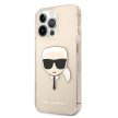 Karl Lagerfeld Glitter Karl's Head iPhone 13 Pro Max 6,7" KLHCP13XKHTUGLGO tok, arany