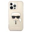 Karl Lagerfeld Glitter Karl's Head iPhone 13 Pro Max 6,7" KLHCP13XKHTUGLGO tok, arany