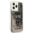 Karl Lagerfeld Liquid Glitter Gatsby iPhone 13 Pro Max 6,7" KLHCP13XLGGKBK, hátlap, tok, fekete