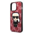 Karl Lagerfeld Monogram Ikonik Patch iPhone 13 Pro Max 6,7" KLHCP13XPMNIKPI tok, piros