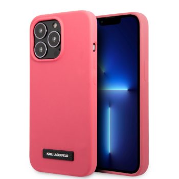   Karl Lagerfeld iPhone 13 Pro Max Silicone Plaque (KLHCP13XSLMP1PI) hátlap, tok, rózsaszín