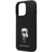 Karl Lagerfeld Silicone Ikonik Metal Pin iPhone 13 Pro Max 6,7" KLHCP13XSMHKNPK tok, fekete