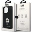 Karl Lagerfeld Silicone Ikonik Metal Pin iPhone 13 Pro Max 6,7" KLHCP13XSMHKNPK tok, fekete