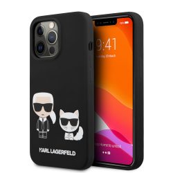   Karl Lagerfeld iPhone 13 Pro Max Karl & Choupette Silicone (KLHCP13XSSKCK) hátlap, tok, fekete