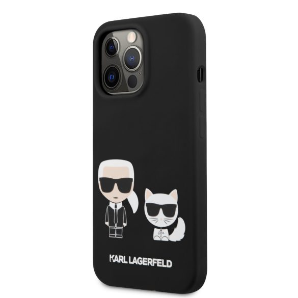 Karl Lagerfeld iPhone 13 Pro Max Karl & Choupette Silicone (KLHCP13XSSKCK) hátlap, tok, fekete